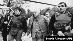 Эдуард Шеварднадзе в Абхазии, 1992 год (архивное фото)