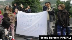 Sa studentskog protesta u Sarajevu
