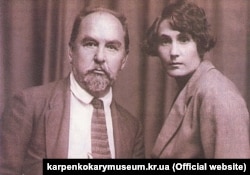 Євген Чикаленко зі своєю другою, цивільною дружиною Юлією Садик