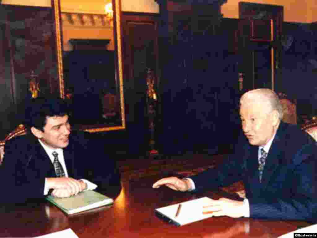 Президент Борис Ельцин с вице-премьером Борисом Немцовым