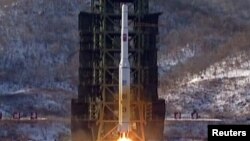 Солтүстік Корея ұшырған "Унха-3" зымыраны. 13 қаңтар 2013 жыл.(Көрнекі сурет).