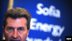 Comisarul UE Guenther Oettinger la Sofia