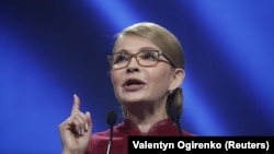 Украинский оппозиционный политик Юлия Тимошенко выступает на съезде своей партии «Батькивщина». Киев, 22 января 2019 года.