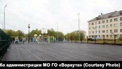 Открытие детской площадки в Воркуте 