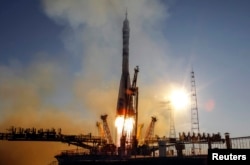 Взлёт космического корабля на космодроме Байконур. Иллюстративное фото.