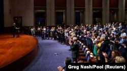 Zelenska receives a standing ovation from members of Congress on July 20.