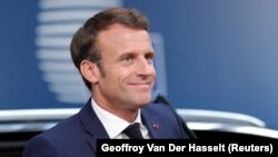 French President Emmanuel Macron arrives to take part in a European Union leaders summit, in Brussels, Belgium July 2, 2019.