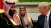 U.S. President Donald Trump U.S. President Donald Trump (right) discussed ways of "maintaining maximum pressure against Iran." with Saudi Arabia's Crown Prince Mohammed bin Salman. (left)