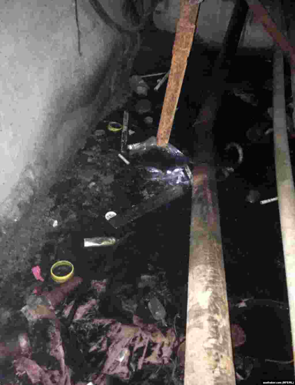 Затопленный&nbsp;​подвал жилого дома в центре Ашхабада