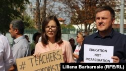 Protest împotriva deportării profesorilor turci de la Liceul Orizont, Chișinău, 7 septembrie 2018.