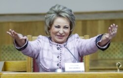 Duma speaker Valentina Matviyenko: Putin has "raised Russia from its knees."