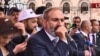 Newly elected prime minister Nikol Pashinian in the Republic Square, May 8, 2018