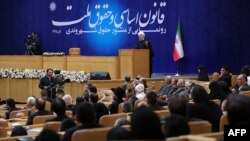 مراسم رونمایی از منشور قانون‌شهروندی توسط حسن روحانی رییس‌جمهوری ایران