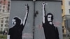 A mural on the side of a Minsk apartment building of two deejays who were jailed for spinning a song by Soviet rock legend Viktor Tsoi has become a flash point in the standoff between Alyaksandr Lukashenka and his opponents. 
