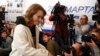 Ксения Собчак на избирательном участке в Москве