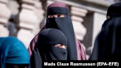 Women wearing the niqab (file photo)