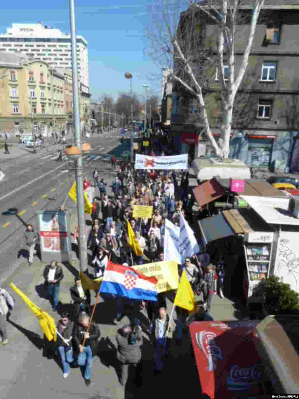 Prosvjed podrške kolegama u Večernjem listu, 25. ožujak 2011, fotografije Enis Zebić