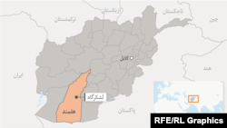 موقعیت ولایت هلمند در نقشه عمومی افغانستان
