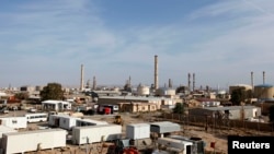 A general view of Baiji oil refinery, north of Baghdad