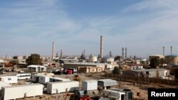 A general view of Baiji oil refinery, north of Baghdad