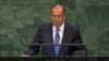 Russian Foreign Minister Sergei Lavrov at the United Nations.