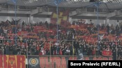 Crnogorski navijači tokom utakmice Crna Gora - Engleska, Podgorica