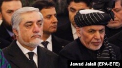 Afghan chief executive Abdullah Abdullah (left) is seen as the main challenger to President Ashraf Ghani (right)