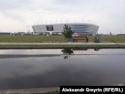 Стадион после дождей