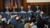 Czech Republic -- President of Armenia Serzh Sarkisian (3rd from left) at the Armenian-Czech business forum, 31Jan, 2014