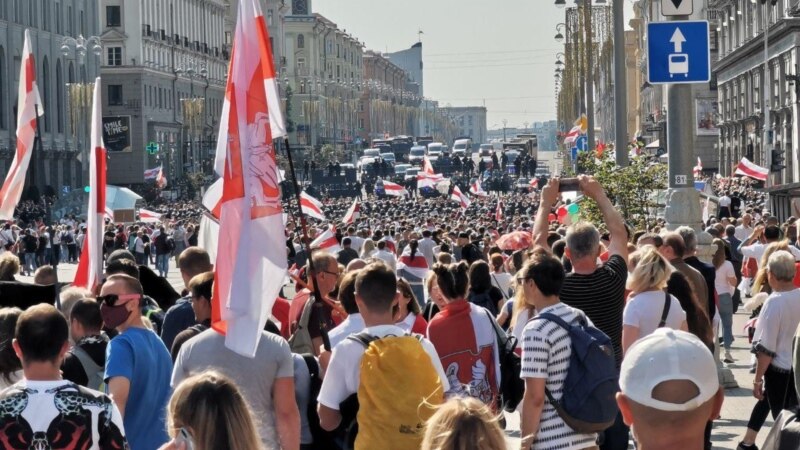 Апсења за време на постизборните протести во Минск 