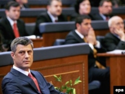 17. februar 2008: Hašim Tači, tadašnji premijer, na dan proglašenja nezavisnosti Kosova.