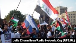 Hundreds of Palestinian emigrant attended the rally in Kharkiv on September 23. 