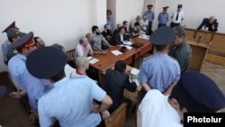 Armenia - Shant Harutiunian and other anti-government government activists go on trial in Yerevan, 12Jun2014.