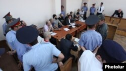 Armenia - Shant Harutiunian and other anti-government government activists go on trial in Yerevan, 12Jun2014.