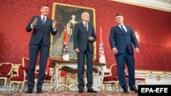 Sleva nadesno: Pahor, Van der Bellen i Milanović