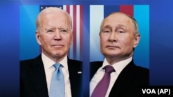 Комбинированное фото президента США Джо Байдена (слева) и президента России Владимира Путина