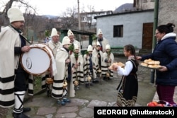 Bulgarian carol singers, known as "koledari"