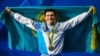 Данияр Елеусінов олимпиада алтынын алған сәт. Рио-де-Жанейро. 17 тамыз 2016 жыл.