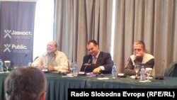 Прес-конференција на која беа презентирани резултатите од Балкански медиумски барометар.