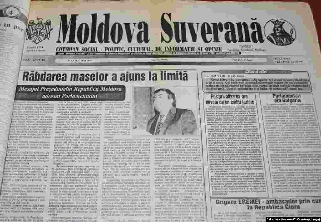 &quot;Moldova Suverană&quot;, 7 mai 1996
