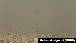 نمایی از آلودگی گسترده هوا در کلانشهر تهران