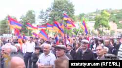 Митинг «тройки» в областном центре Сюника Капане, 28 сентября 2014 г. 