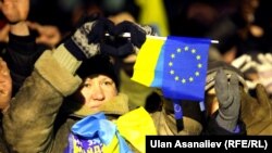 Акция протеста сторонников евроинтеграции Украины. Киев, 15 декабря 2013 года.