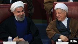 حسن روحانی و اکبر هاشمی رفسنجانی در نشست خبرگان رهبری