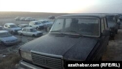 File photo of the border between Turkmenistan and Kazakhstan.