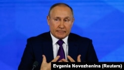 Владимир Путин на ежегодной пресс-конференции 23 декабря 2021 г.