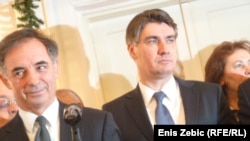 Milorad Pupovac i Zoran Milanović na domjenku u povodu Božića