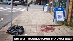 Pamje e vendit ku ka ndodhur sulmi me thikë në Turku të Finlandës