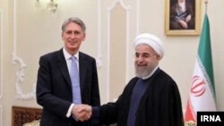 حسن روحانی و فیلیپ هاموند، وزیر خارجه بریتانیا، در تهران