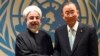 حسن روحانی، رییس جمهوری ایران، شنبه با بان گی مون، دبیرکل سازمان ملل متحد دیدار کرد.